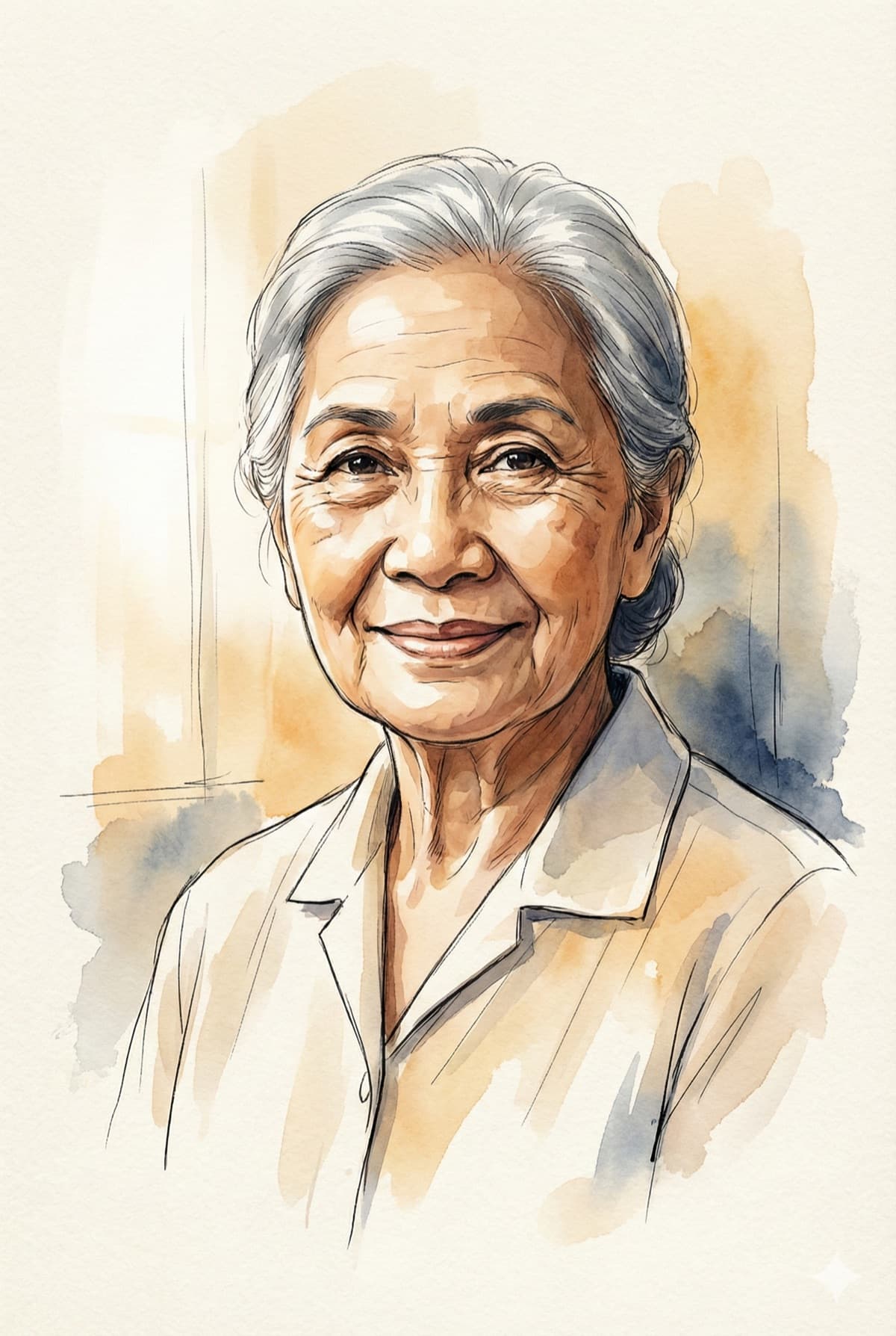 Memorial portrait of a beloved Lola