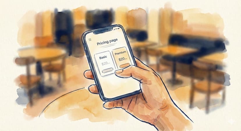 Choosing a memorial plan on phone