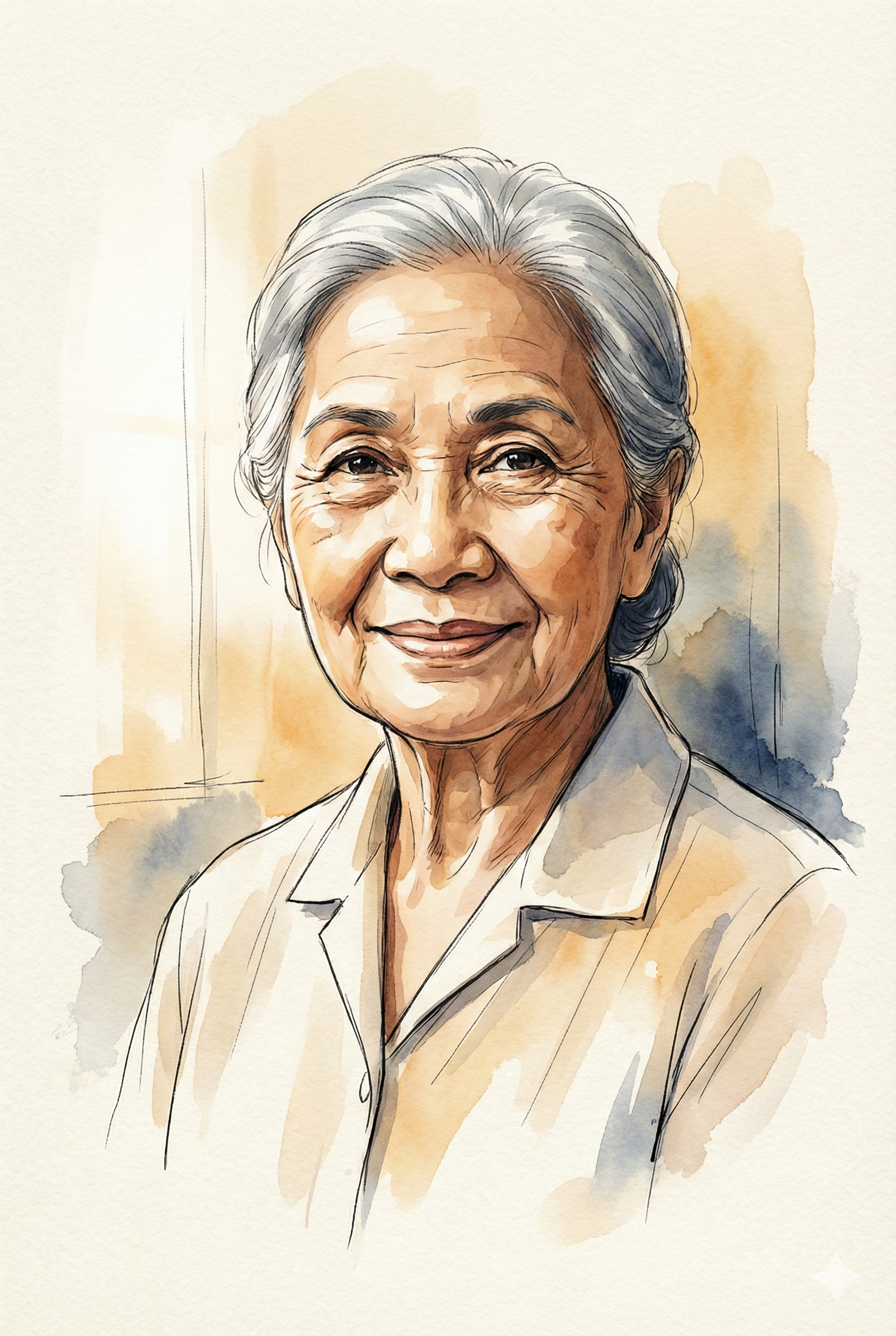 Memorial portrait of a beloved Lola