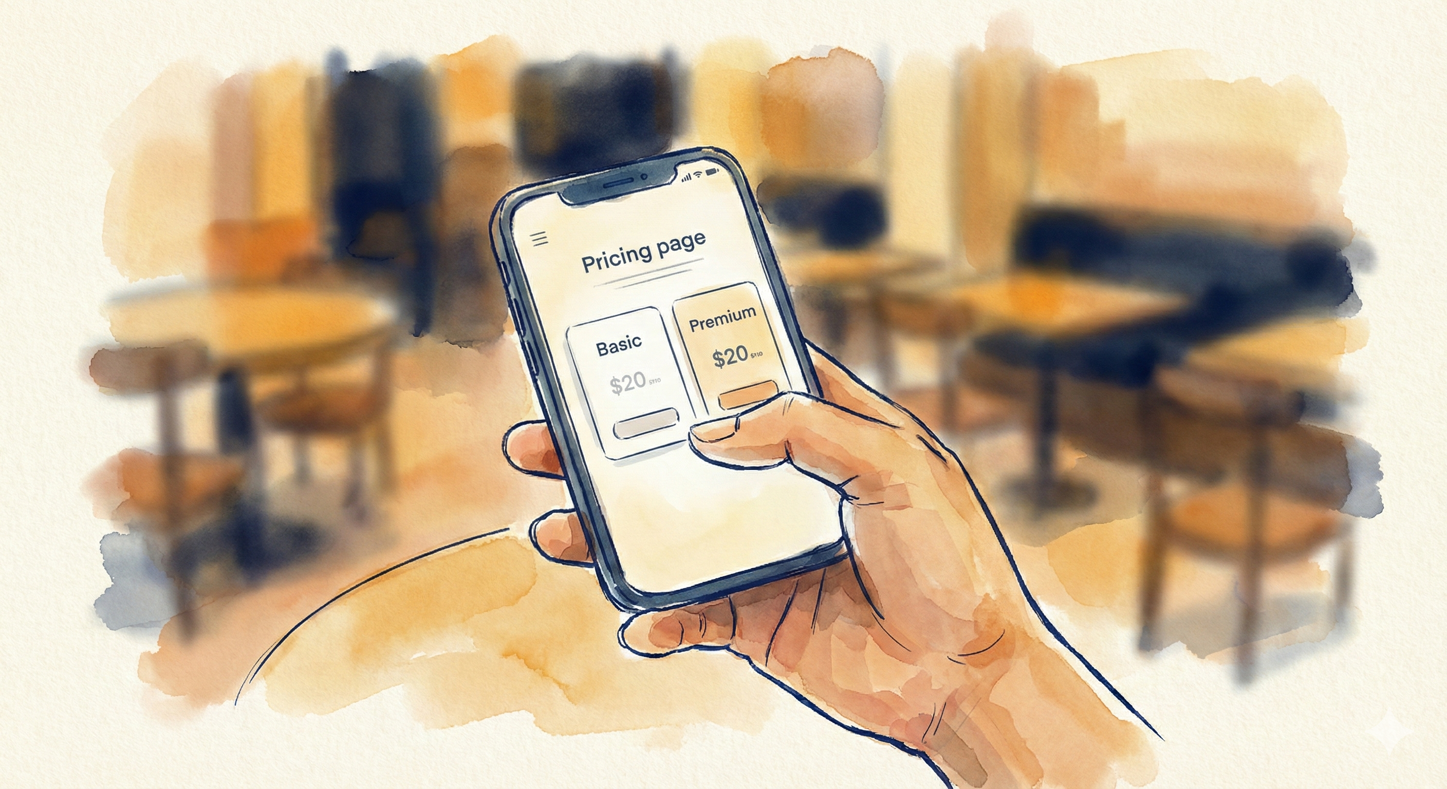 Choosing a memorial plan on phone